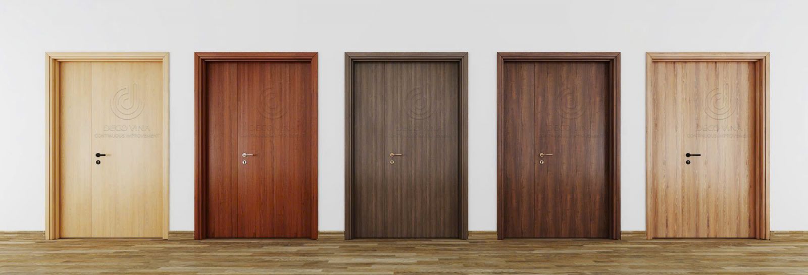 mẫu cửa gỗ chống cháy 2 cánh lệch