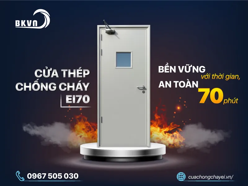 Cửa thép chống cháy EI70