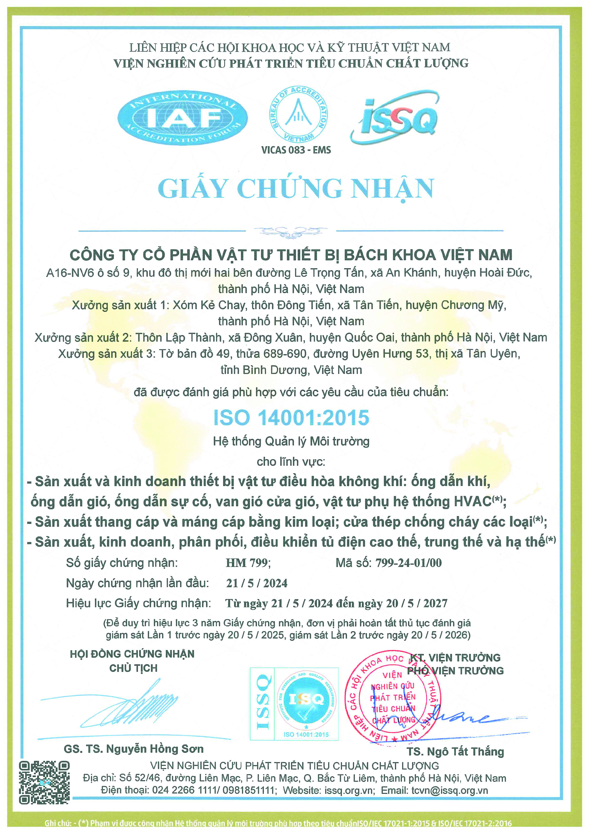 chung nhan iso bach khoa viet nam 1